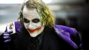 Heath Ledger as the Joker in The Dark Knight.