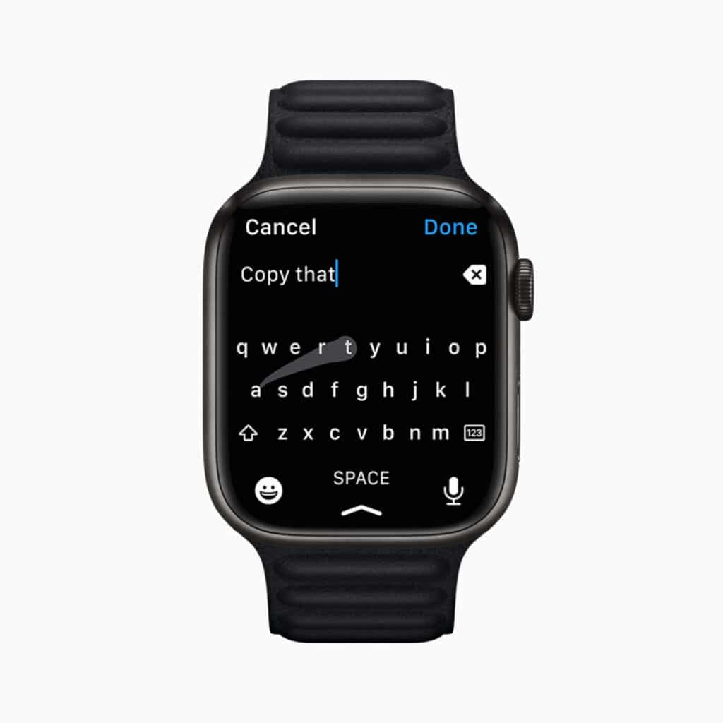 Apple Watch Series 7 keyboard