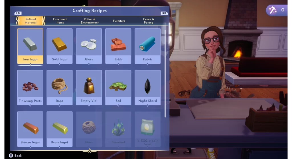 Disney Dreamlight Valley crafting