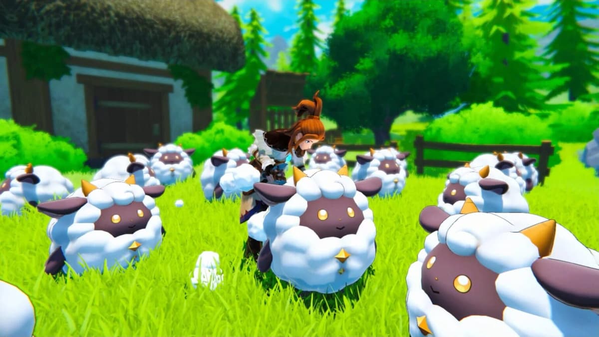 Players exploring Palworld's open landscapes with Pals in tow