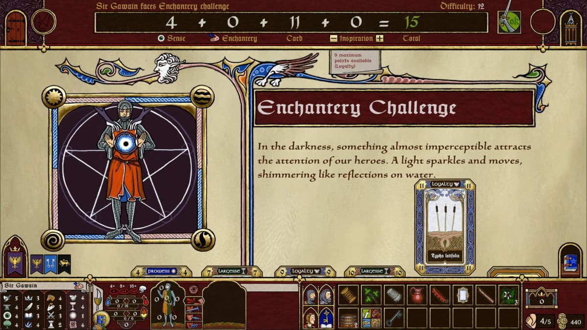 An in-game scene showing the hand-drawn overworld map with medieval illustrations in Legends of the Round Table.