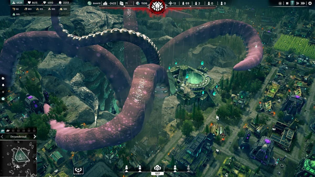 Screenshot of sandbox mode and customization tools in Worshippers of Cthulhu