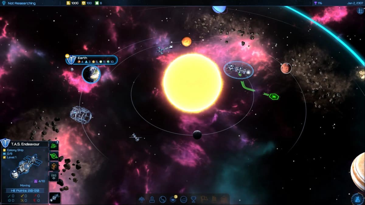 Fleet management and supply limit interface in Galactic Civilizations IV