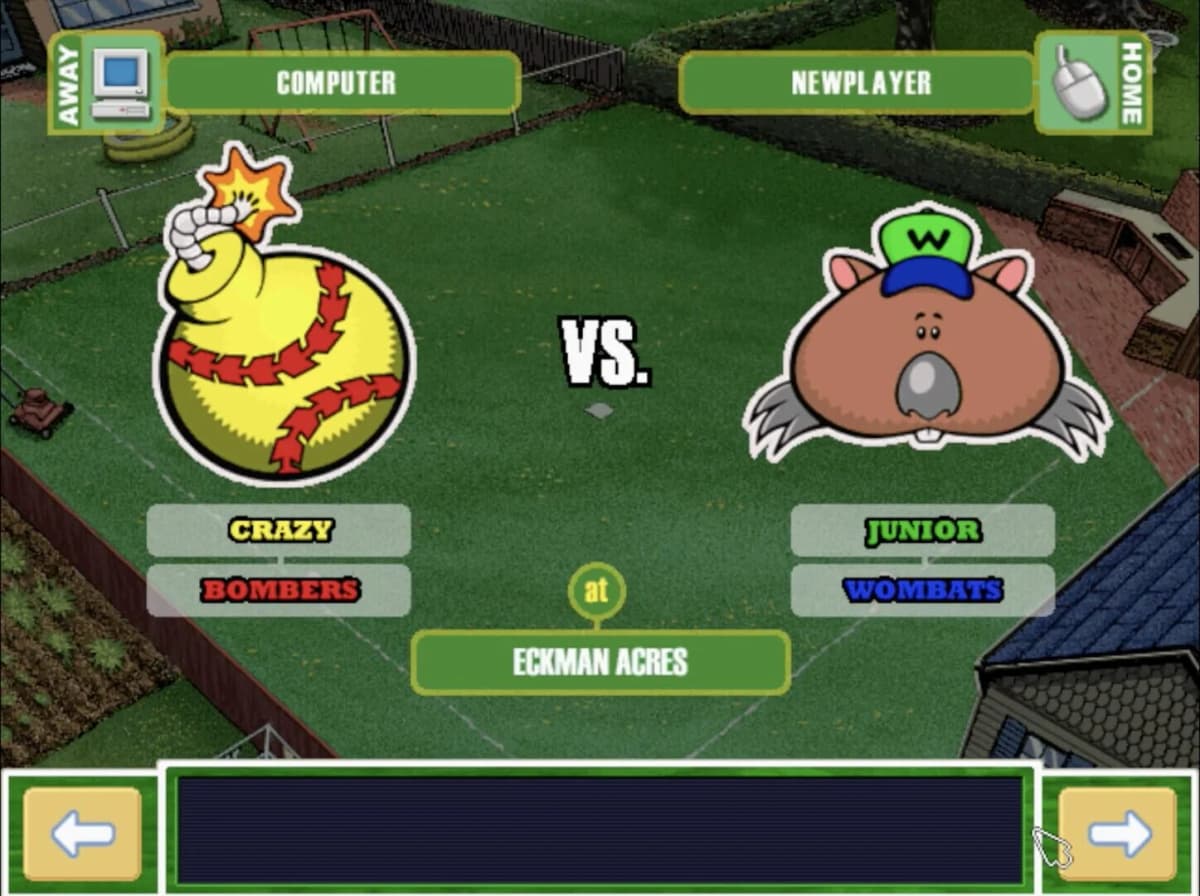 Screenshot from Backyard Baseball '01