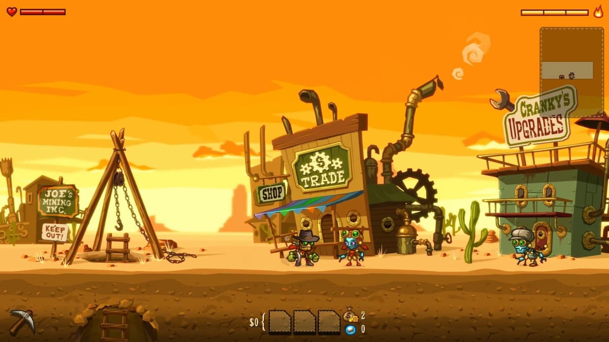 Screenshot from SteamWorld Dig