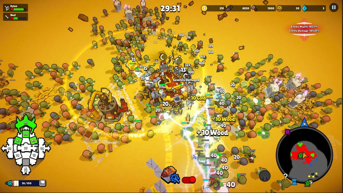 Screenshot from Zombie Rollerz: The Last Ship