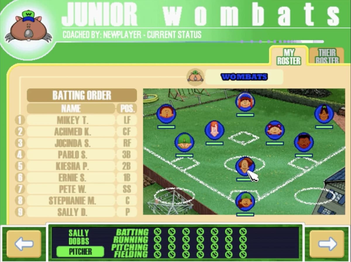 Screenshot from Backyard Baseball '01