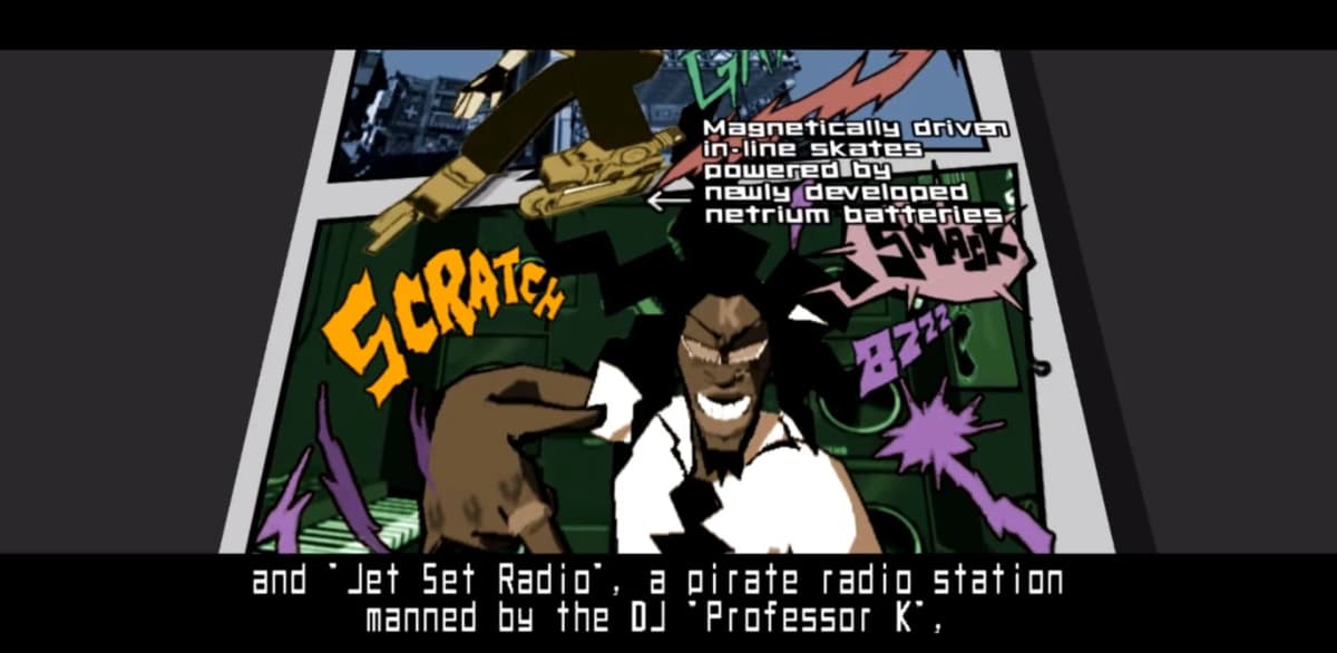 Screenshot from Jet Set Radio