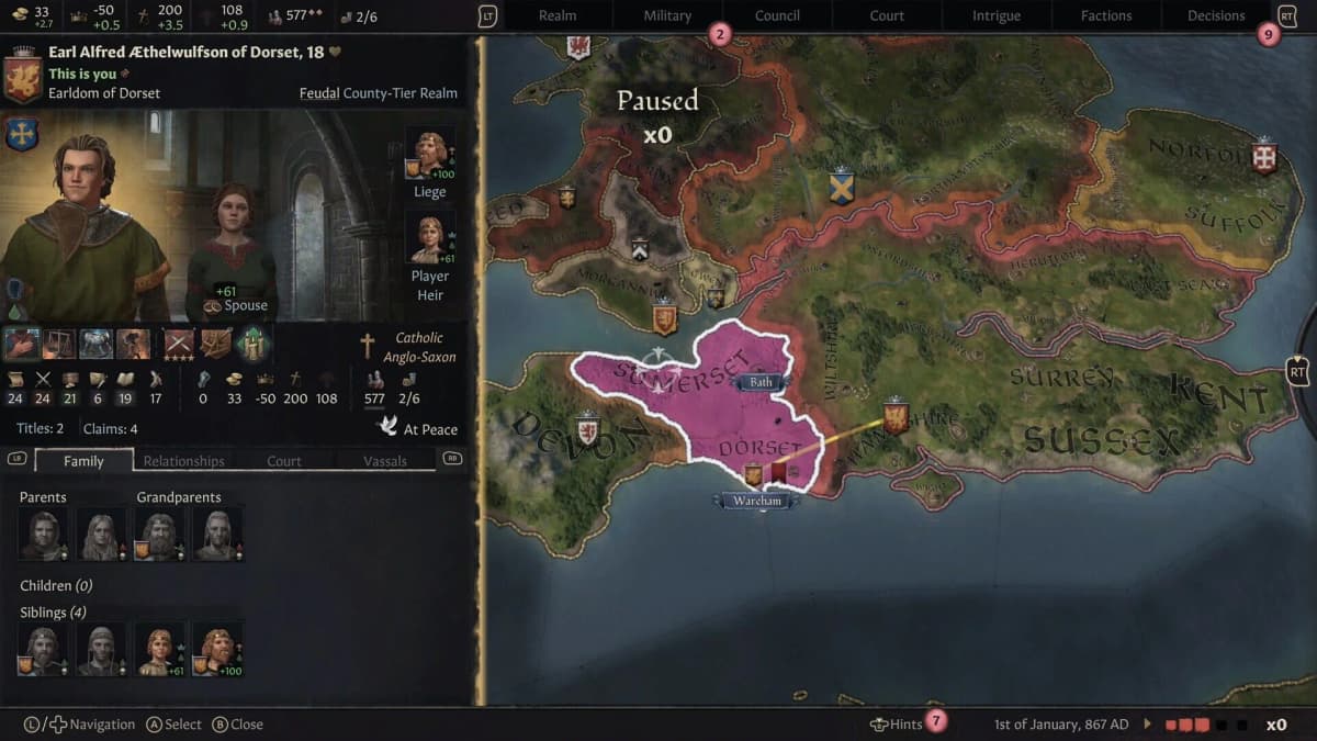 Screenshot from Crusader Kings III: Royal Edition