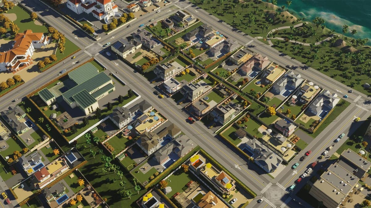 Screenshot from Cities: Skylines II - Beach Properties