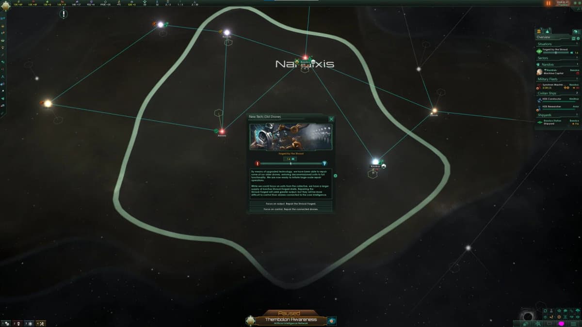 Screenshot from Stellaris: Shadows of the Shroud