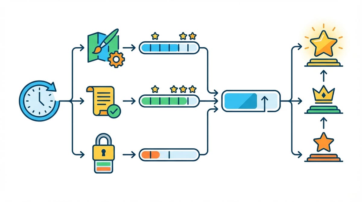Diagram of how creative XP maps, daily quests, and XP caps interact.