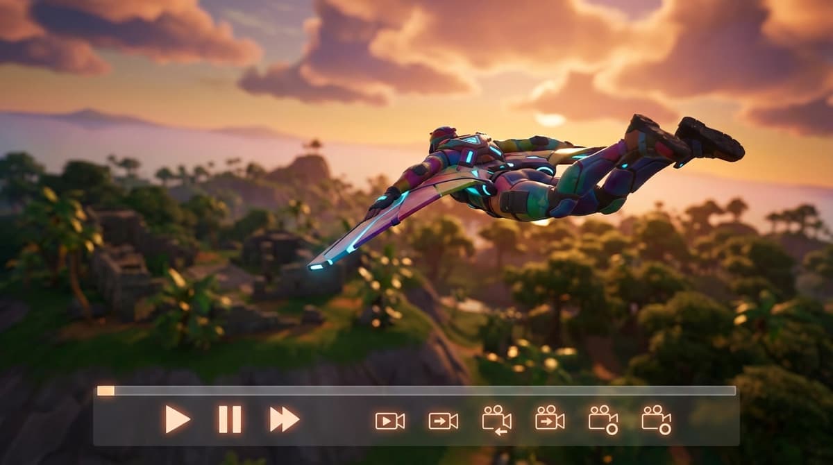 Using the replay timeline and camera modes to review gameplay.