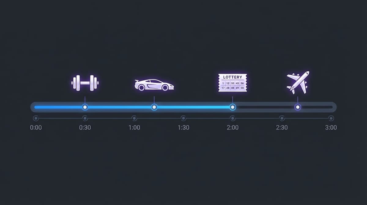 Diagrammatic overview of where major Easter eggs appear across the trailer runtime.