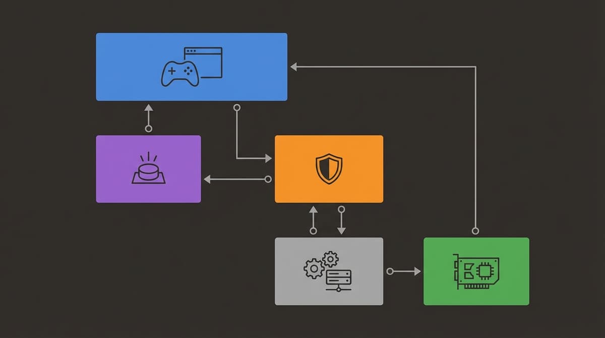 Architecture diagram of ARC Raiders, launchers, Easy Anti-Cheat, and system layers involved in error 30005.