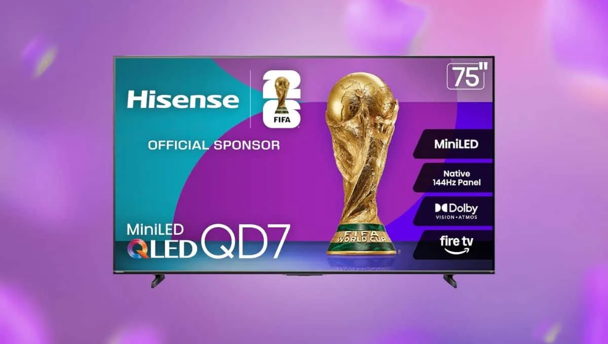 At $100 off, this 75″ Hisense QD7 Mini‑LED TV brings native 144Hz to a huge budget screen