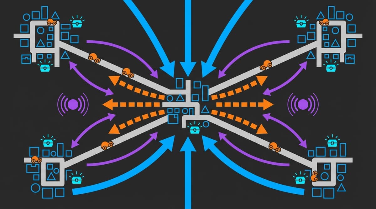 Rotation and vehicle-path diagram for a Fortnite-like Chapter 6 map.