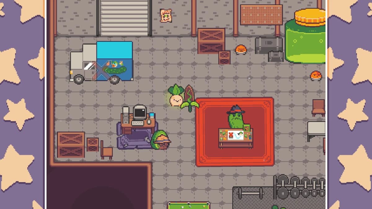 Screenshot from Turnip Boy Robs a Bank