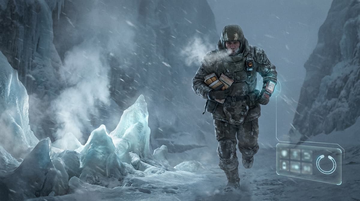 Cold hazard overwhelms healing; sprint-and-manage inventory strategy.
