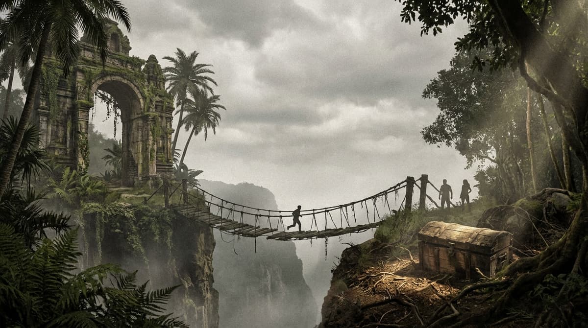 Nostalgic set pieces that defined ‘90s action-adventure.