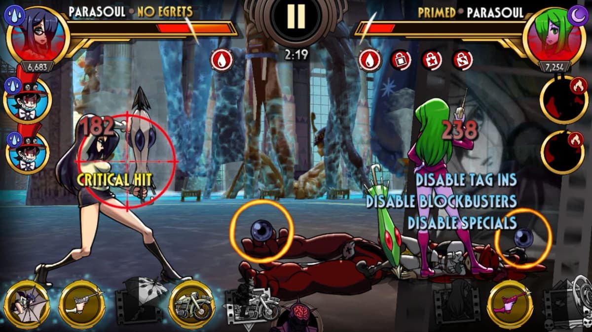 Screenshot from Skullgirls Mobile