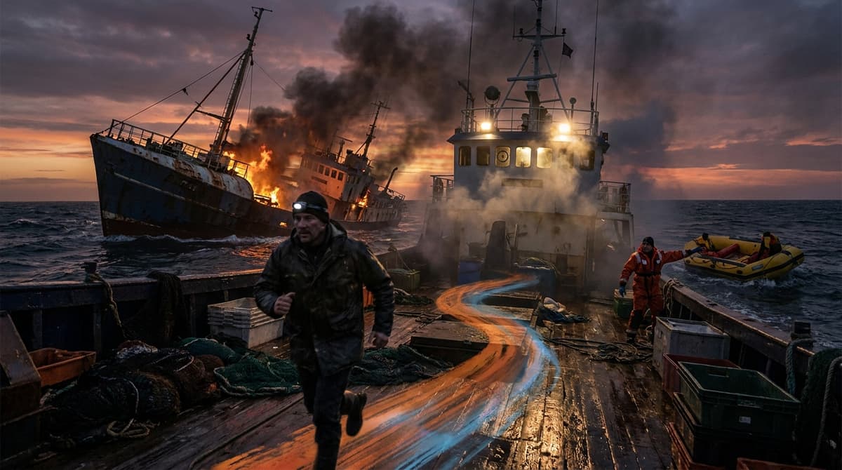 Time-sensitive escape during the boat’s rapid sinking.