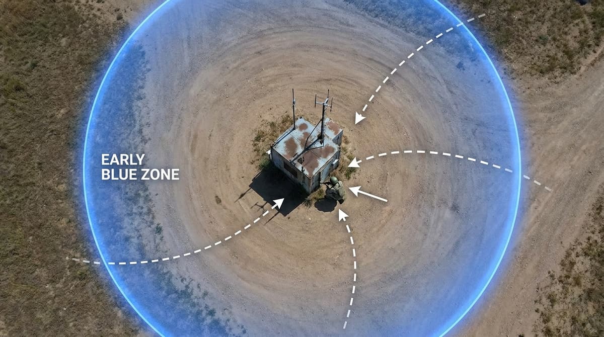 Using the early blue zone for angle advantage