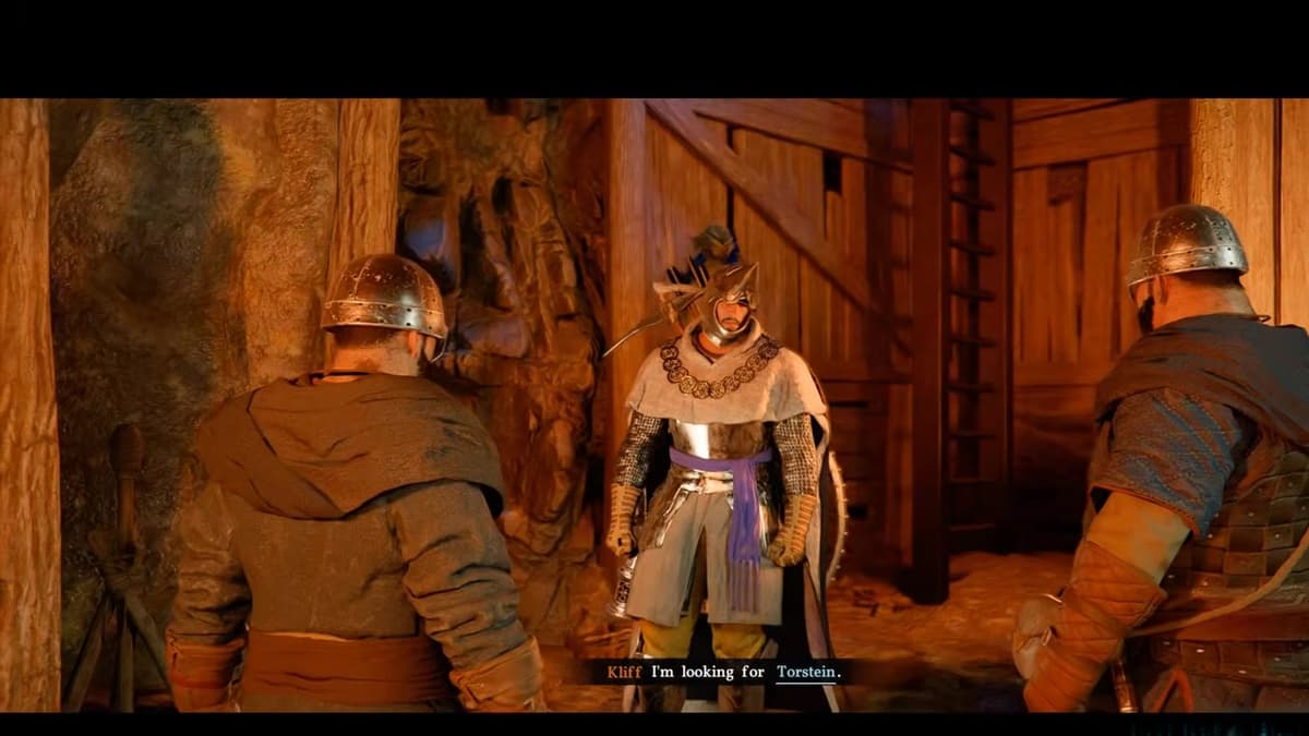 Telling the Blue Fang guards you are looking for Torstein at the underground hideout in Crimson Desert