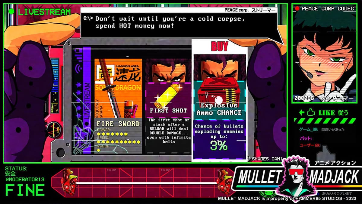 Screenshot from Mullet Madjack
