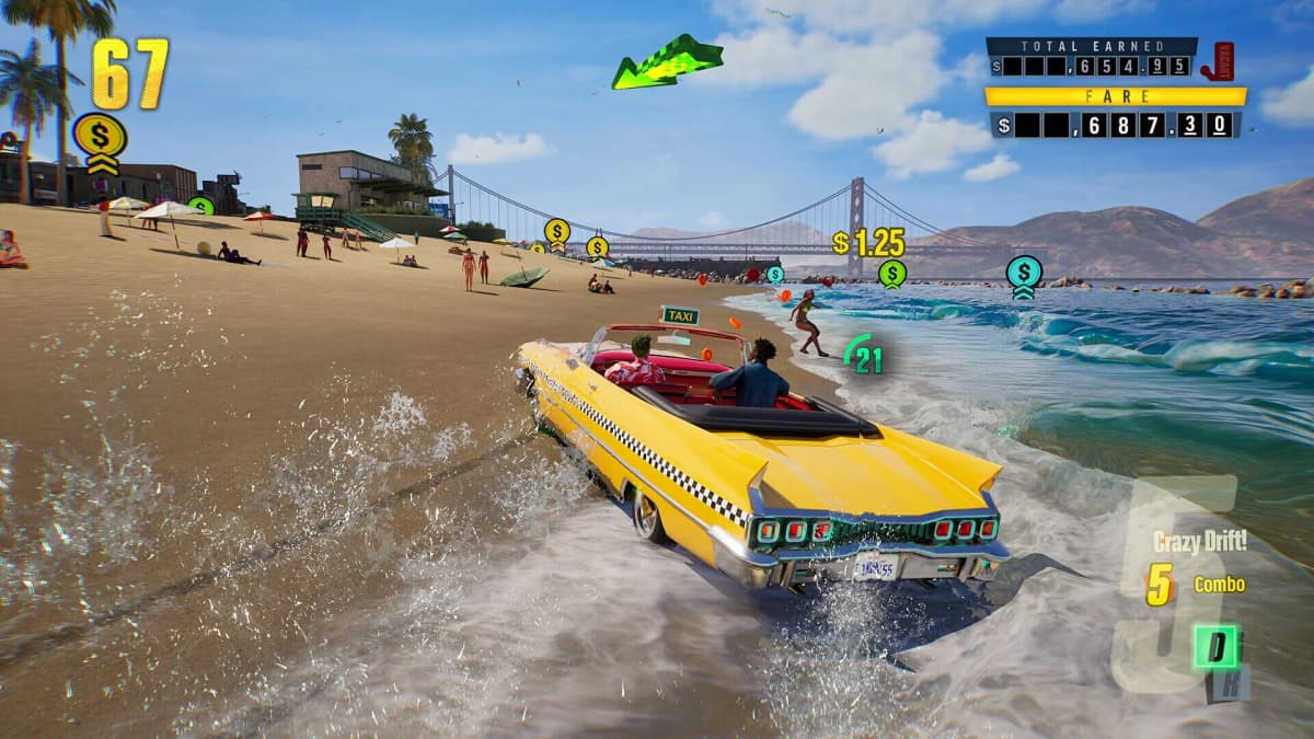 Screenshot from Crazy Taxi: World Tour