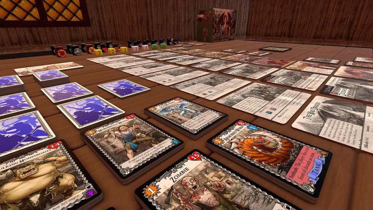 Screenshot from Tabletop Simulator: The Red Dragon Inn - Battle For Greyport
