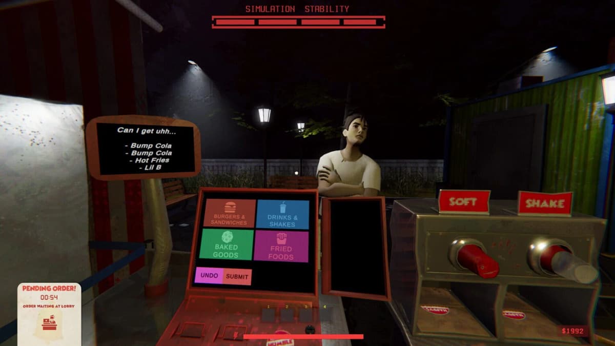 Screenshot from Happy's Humble Burger Cult