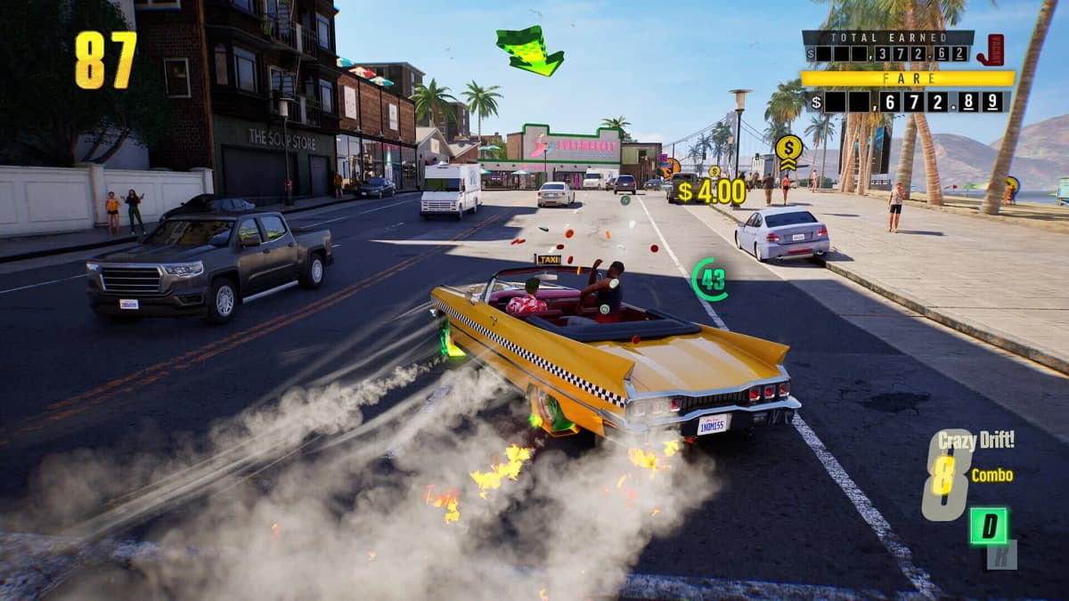 Screenshot from Crazy Taxi: World Tour