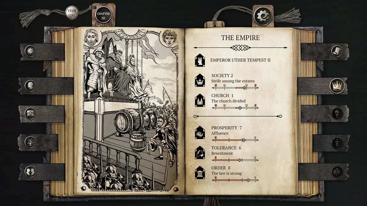 Screenshot from The Life and Suffering of Sir Brante