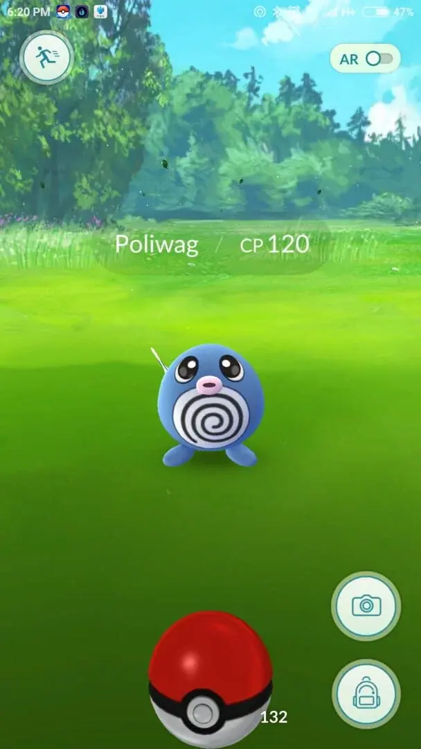 Screenshot from Pokémon Go