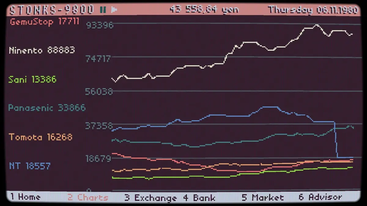 Screenshot from Stonks-9800: Stock Market Simulator