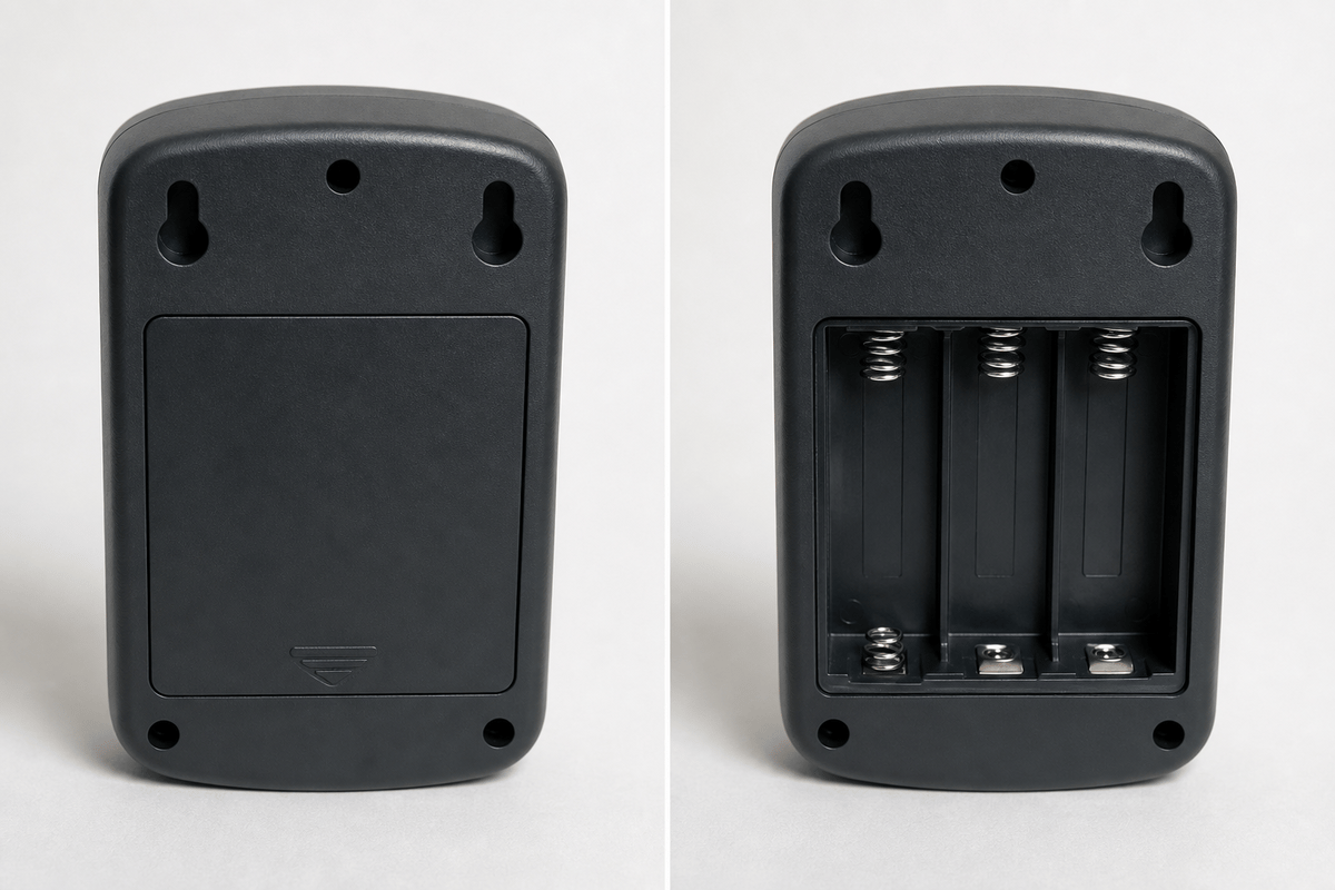 Before/after comparison of sealed vs user-replaceable battery access.