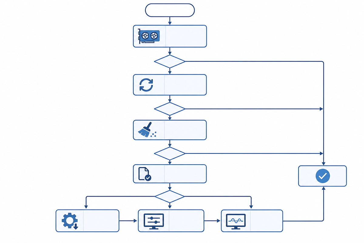 Shader stutter diagnostic workflow diagram.