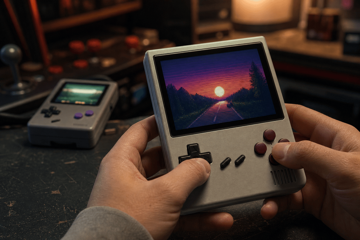 Hands-on feel of retro handheld hardware