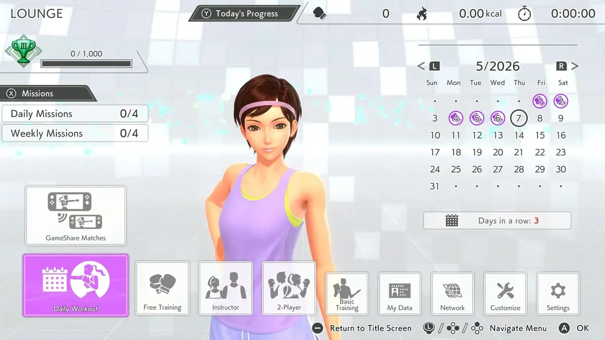 Screenshot from Fitness Boxing 3: Your Personal Trainer - Nintendo Switch 2 Edition