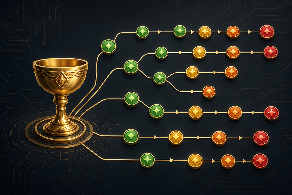 Roadmap graphic symbolizing “Grail” ambition and execution risk.