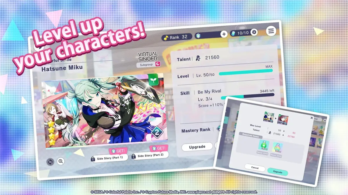 Screenshot from Hatsune Miku: Colorful Stage!