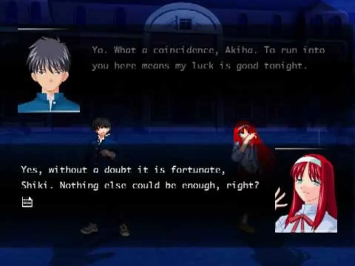 Screenshot from Melty Blood
