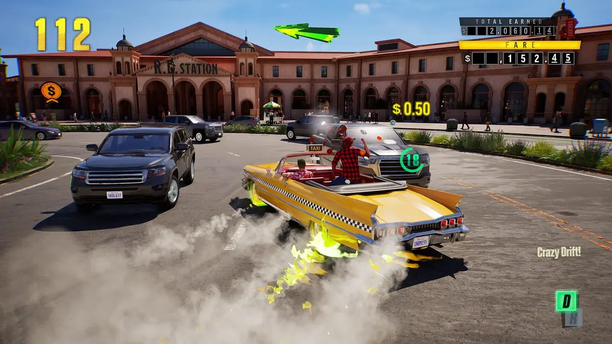 Screenshot from Crazy Taxi: World Tour