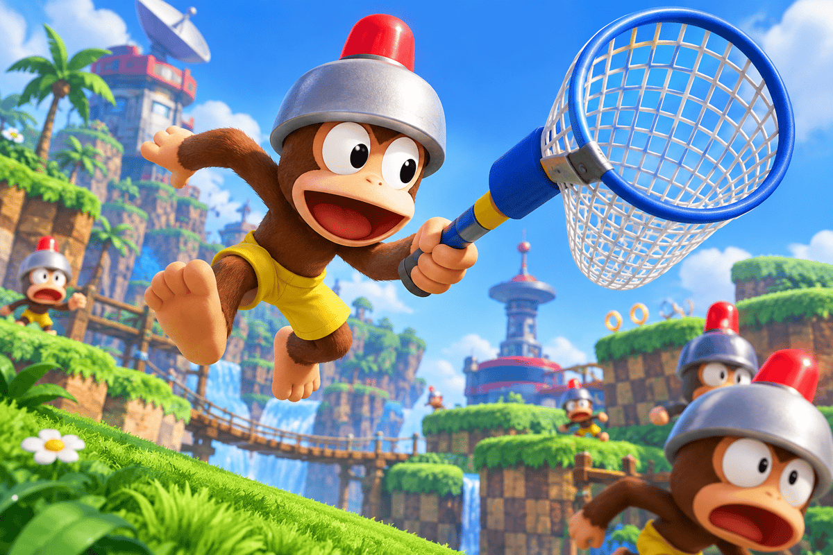 Concept-style art evoking a rumoured new Ape Escape game.