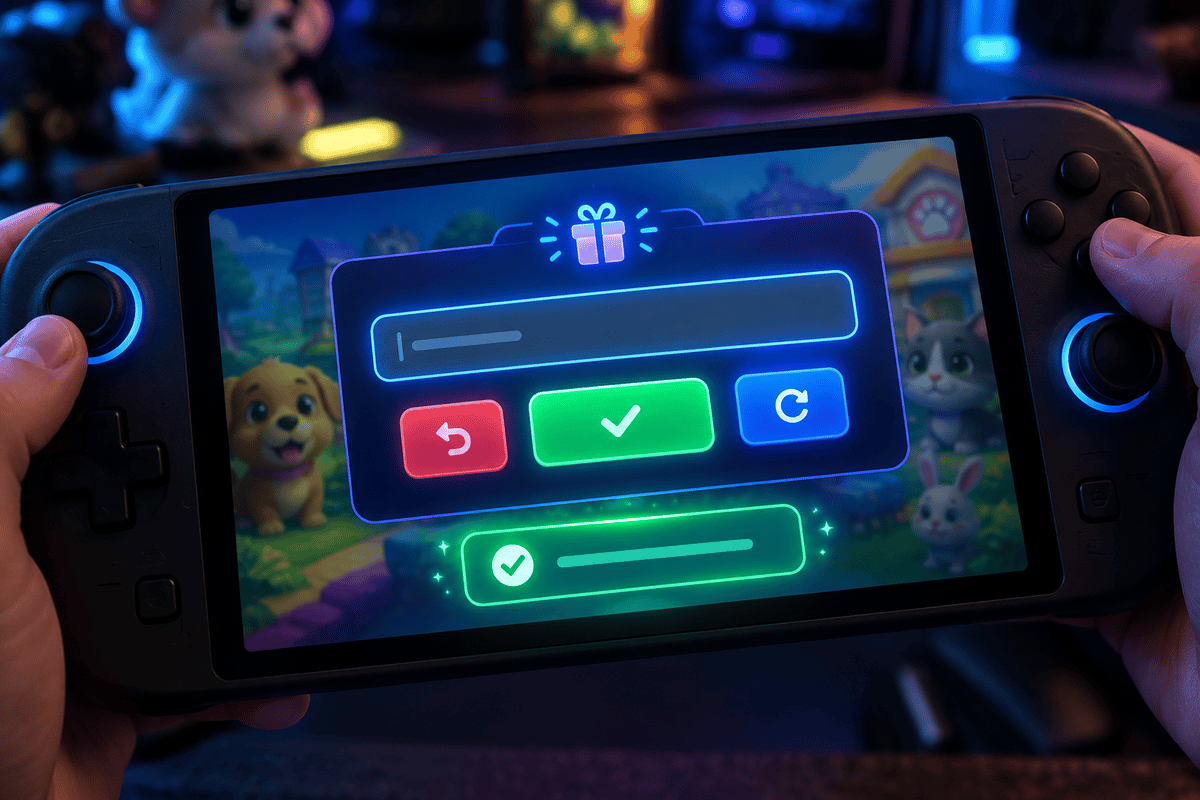Generic in-game redemption screen showing reward code entry and confirmation.