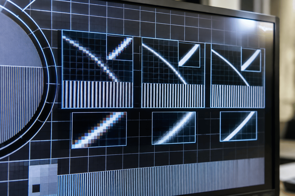 Artifact-focused view emphasizing edge resolution and reduced temporal artifacts.