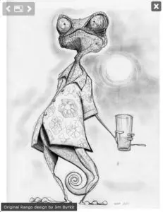 Rango very first sketch by James Byrkit