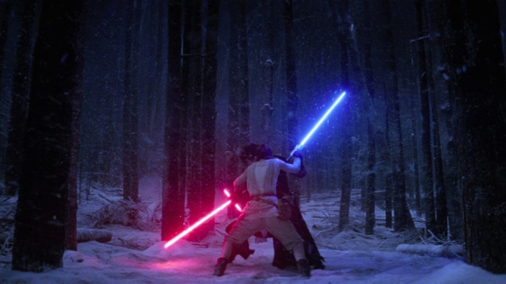 Best Lightsaber Battles: Kylo Ren v Rey The Force Awakens