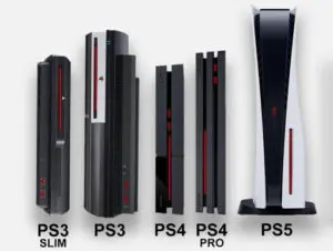 Playstation size comparisons